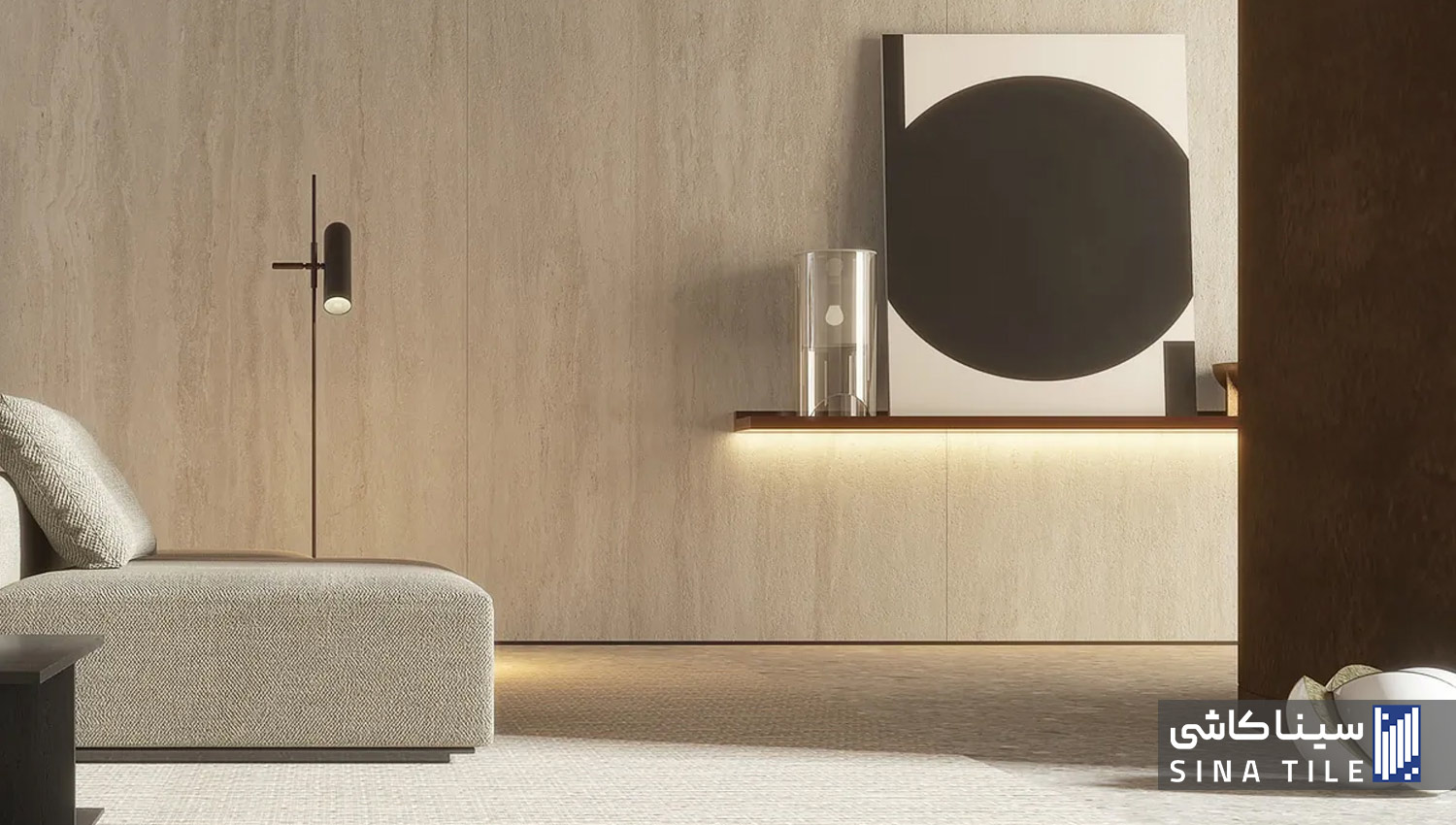 تطبیق رنگ کاشی با دمای نور گرم